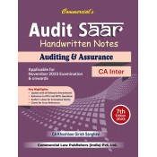 Commercial's Audit SAAR Handwritten Notes on Auditing & Assurance for CA Inter November 2023 Exam by CA. Khusboo Girish Sanghavi	